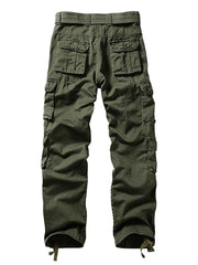 TRGPSG Men's Cargo Pants with Multi Pockets Camo Hiking Pants(No Belts)