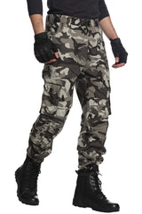 TRGPSG Men's Cargo Pants with Multi Pockets Camo Hiking Pants(No Belts)