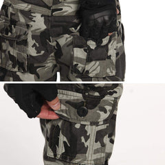 TRGPSG Men's Cargo Pants with Multi Pockets Camo Hiking Pants(No Belts)