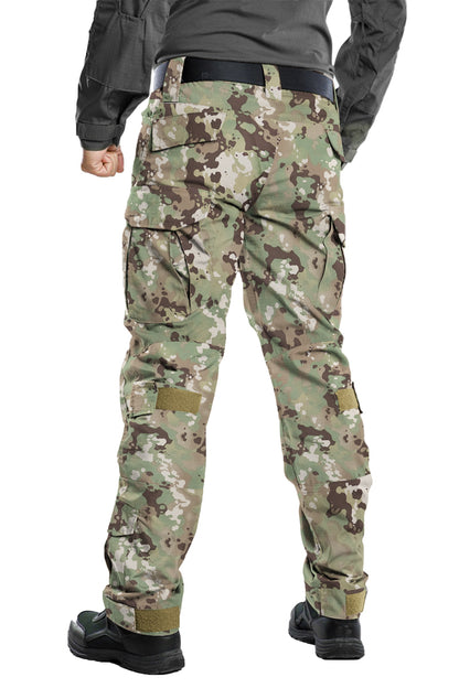 TRGPSG Men's Fleece Lined Outdoors Cargo Pants Waterproof Hiking Pants Casual Thermal Cargo Pants Winter Insulated Work Pants