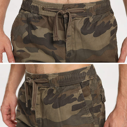 TRGPSG Men’s Joggers Pants Elastic Waist Camo Cargo Athletic Pants with Drawstring