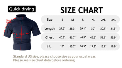 TRGPSG Short Sleeve Work Hiking Shirt for Men, 1/4 Zip Quick Dry Workout Gym T-Shirt with Zipper Pockets