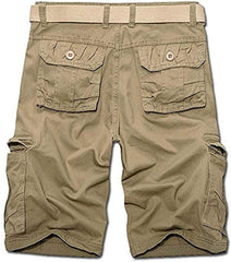 TRGPSG Men's Cotton Casual Cargo Shorts with Multi Pockets