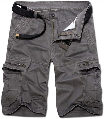 TRGPSG Men's Cotton Casual Cargo Shorts with Multi Pockets