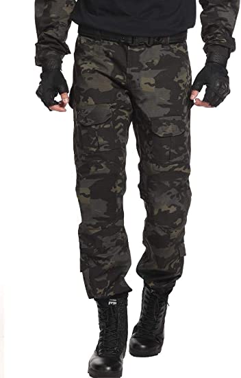 TRGPSG Men's Waterproof Hiking Pants,Scratch-Resistant Military Combat Tactical Pants,Outdoor Work BDU Cargo Pants Workwear