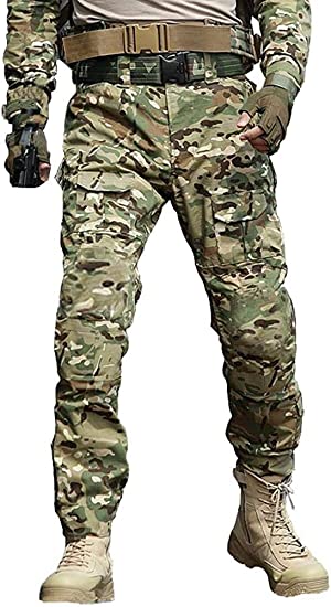 TRGPSG Men's Waterproof Hiking Pants,Scratch-Resistant Military Combat Tactical Pants,Outdoor Work BDU Cargo Pants Workwear