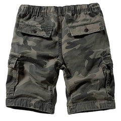 TRGPSG Men's Cotton Casual Multi Pocket Outdoor Camouflage Shorts Twill Camo Cargo Shorts