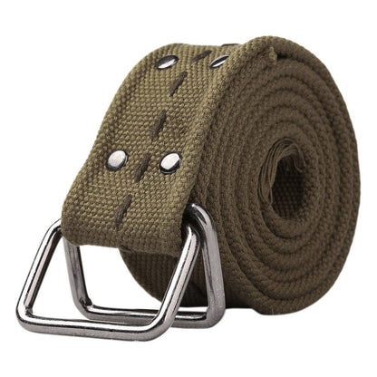 TRGPSG Men's Web Belt Solid Color Adjustable Strap Casual One Size Canvas Belt