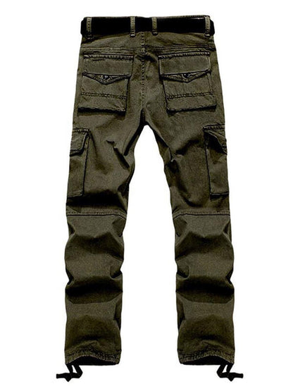 TRGPSG Men's Casual Relaxed Fit Cargo Pants, Outdoor Hiking Pants Cotton Twill Combat Pants