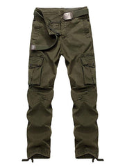 TRGPSG Men's Casual Relaxed Fit Cargo Pants, Outdoor Hiking Pants Cotton Twill Combat Pants