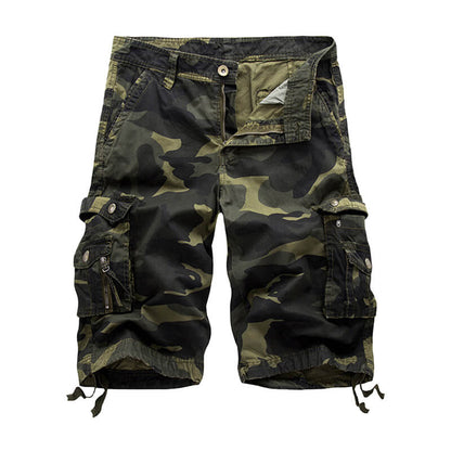 TRGPSG Men's Cargo Shorts Multi-Pocket Below Knee Cotton Work Shorts