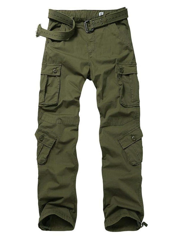 Men's Cotton Military Cargo Pants, 8 Pockets Casual Work Combat