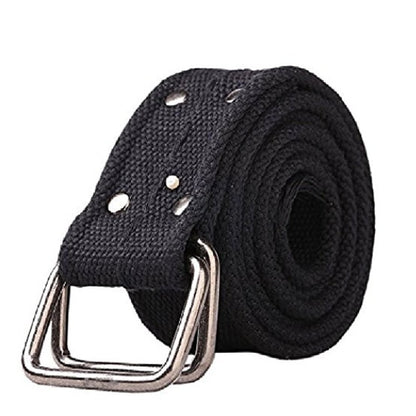 TRGPSG Men's Web Belt Solid Color Adjustable Strap Casual One Size Canvas Belt