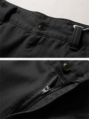 Men's Fleece Lined Outdoor Cargo Pants Casual Work Ski Hiking Pants with 8 Pockets
