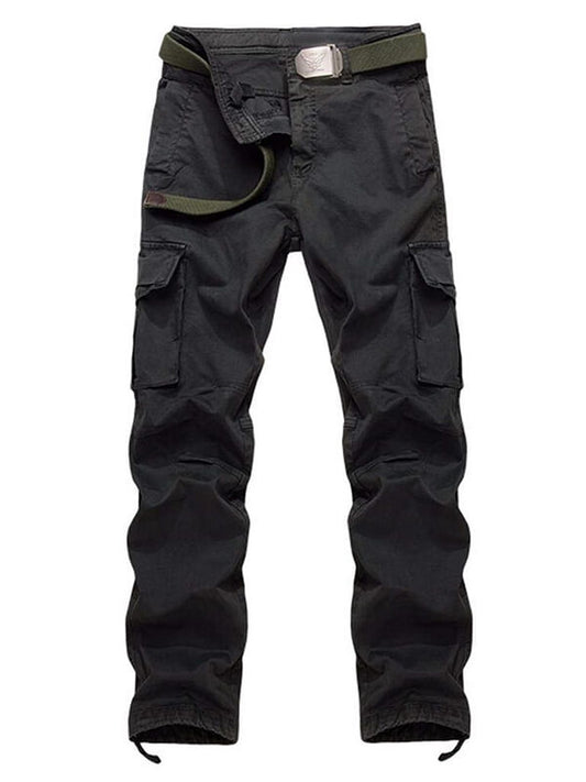 TRGPSG Men's Casual Relaxed Fit Cargo Pants, Outdoor Hiking Pants Cotton Twill Combat Pants