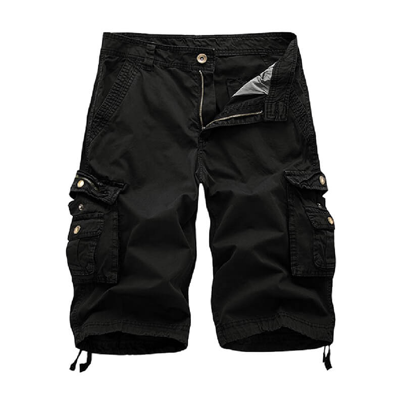 TRGPSG Men's Cargo Shorts Multi-Pocket Below Knee Cotton Work Shorts