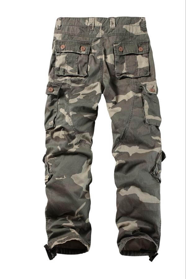 Hfyihgf Men's Casual Relaxed Fit Cargo Pants Military Camo Pants Combat  Work Pants with Multi-Pockets(Gray,3XL)