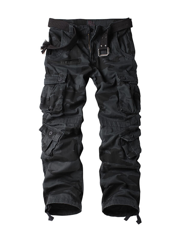 TRGPSG Men's Casual Relaxed Fit Cargo Pants with Pockets, Outdoor Camo Cotton Work Pants for Men