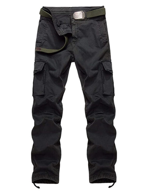 TRGPSG Men's Casual Relaxed Fit Cargo Pants, Outdoor Hiking Pants Cotton Twill Combat Pants