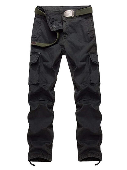 TRGPSG Men's Casual Relaxed Fit Cargo Pants, Outdoor Hiking Pants Cotton Twill Combat Pants