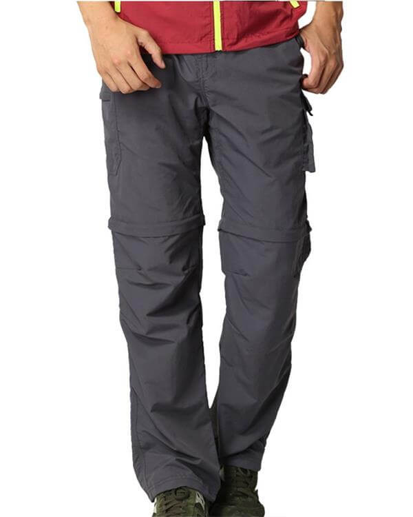 Mens Convertible Hiking Pants Zip Off Quick Dry Lightweight Safari Travel Camping Fishing Cargo Outdoor Pants Light Khaki 34