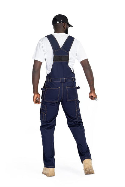 TRGPSG Men's Bib Overall, Work Denim Jumpsuit, Zip-Front Coverall Workwear, Construction Pants with Multi Pockets