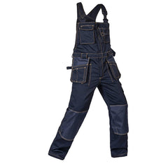 TRGPSG Men's Bib Overall, Work Denim Jumpsuit, Zip-Front Coverall Workwear, Construction Pants with Multi Pockets