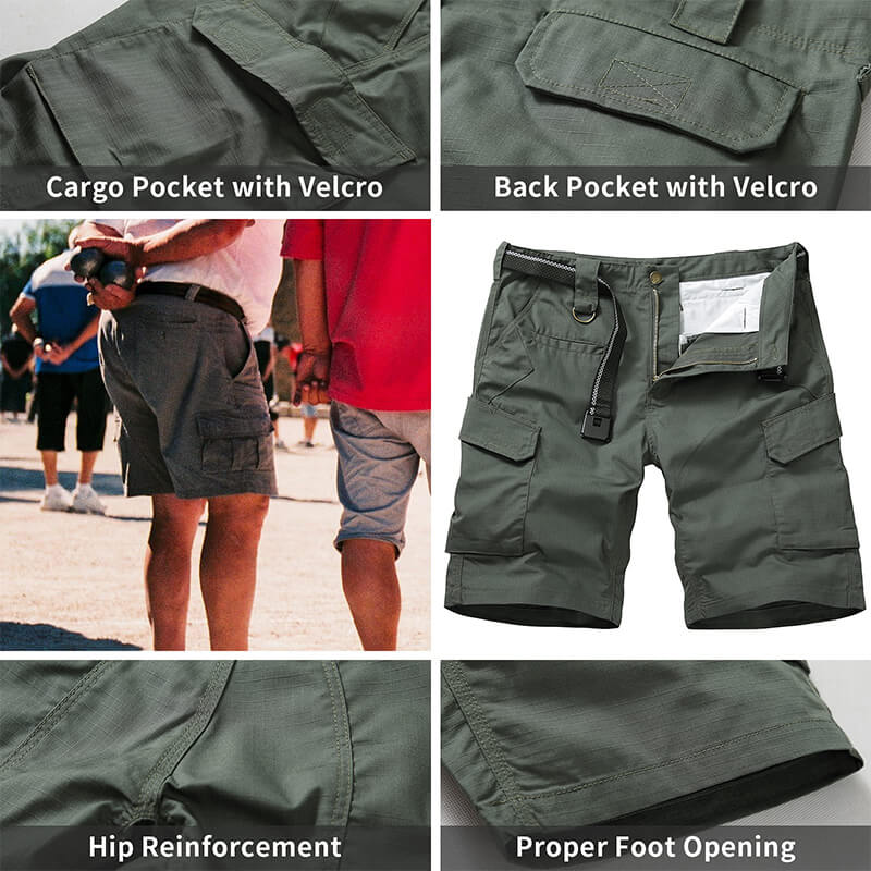 TRGPSG Tactical Shorts for Men Outdoor Hiking Camping Lightweight Breathable Cargo Shorts Elastic Waist Shorts