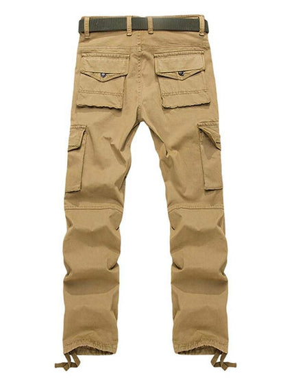 TRGPSG Men's Casual Relaxed Fit Cargo Pants, Outdoor Hiking Pants Cotton Twill Combat Pants