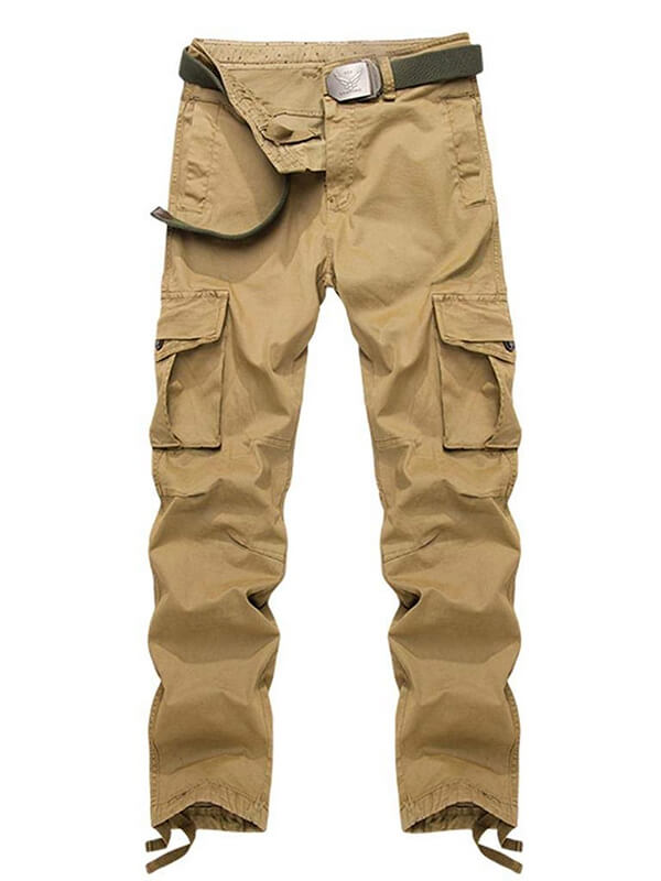 TRGPSG Men's Casual Relaxed Fit Cargo Pants, Outdoor Hiking Pants Cotton Twill Combat Pants