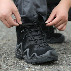TRGPSG Men’s Tactical Boots Waterproof Military Work Boots Desert Boots Black