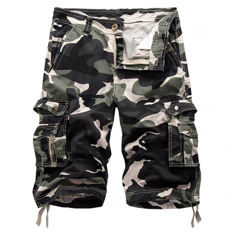 TRGPSG Men's Cargo Shorts Multi-Pocket Below Knee Cotton Work Shorts