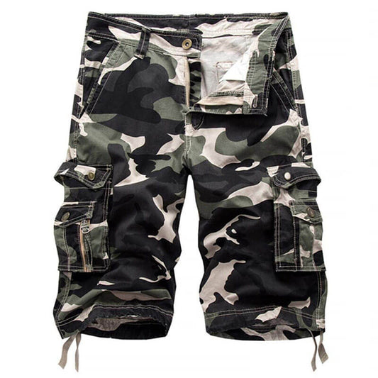 TRGPSG Men's Cargo Shorts Multi-Pocket Below Knee Cotton Work Shorts