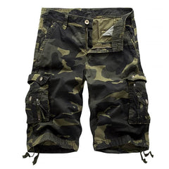 TRGPSG Men's Cargo Shorts Multi-Pocket Below Knee Cotton Work Shorts