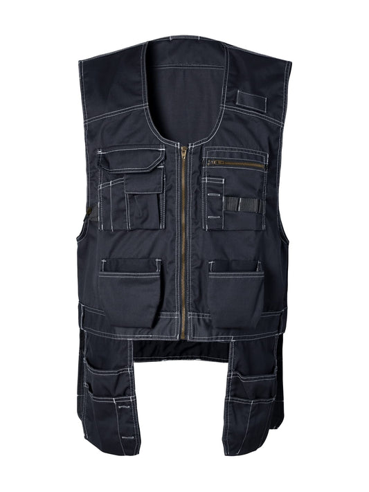 TRGPSG Men's Utility Vest with Multiple Pockets Tool Workwear