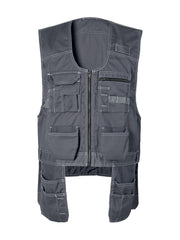 TRGPSG Men's Utility Vest with Multiple Pockets Tool Workwear