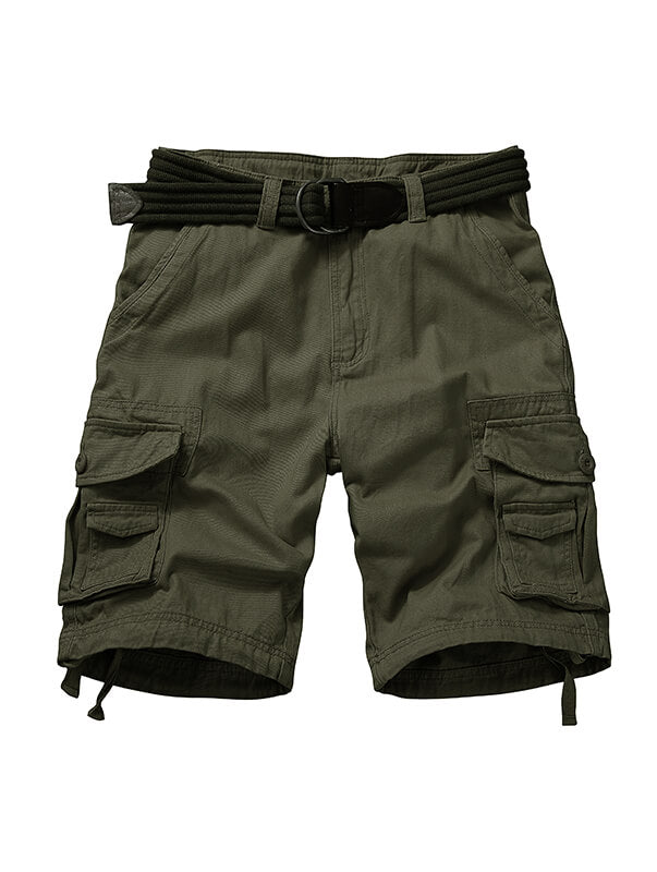 TRGPSG Cargo Shorts for Men Cotton Work Casual Shorts with Pockets（No Belt）