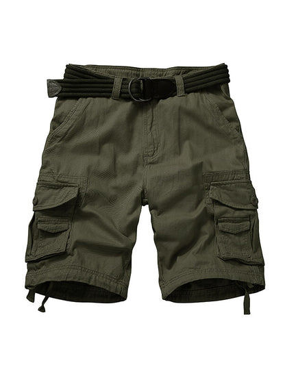 TRGPSG Cargo Shorts for Men Cotton Work Casual Shorts with Pockets（No Belt）