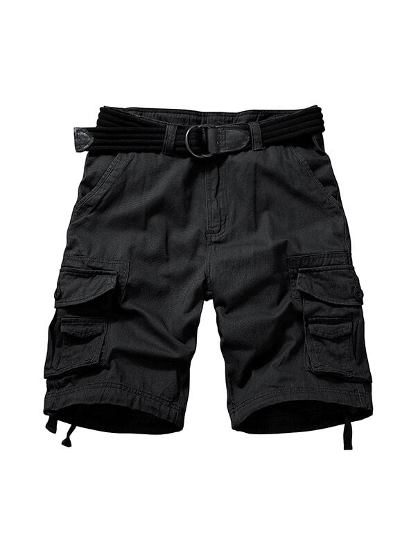 TRGPSG Cargo Shorts for Men Cotton Work Casual Shorts with Pockets（No Belt）