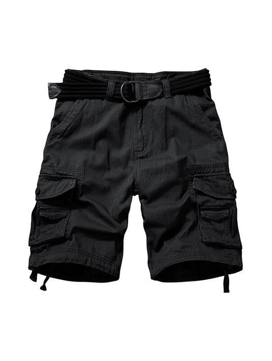 TRGPSG Cargo Shorts for Men Cotton Work Casual Shorts with Pockets（No Belt）