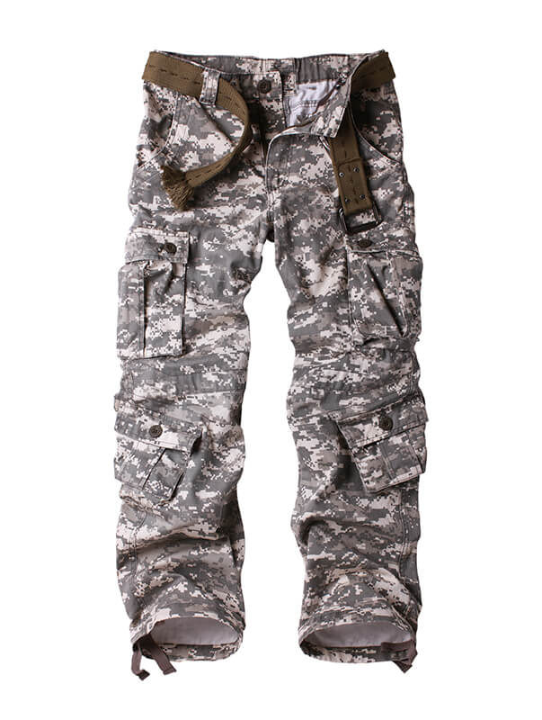TRGPSG Casual Camo Cargo Pants Multi Pocket Work Pants(No Belts)