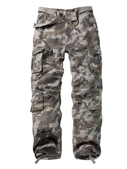 TRGPSG Casual Camo Cargo Pants Multi Pocket Work Pants(No Belts)
