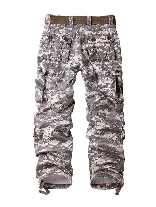 TRGPSG Casual Camo Cargo Pants Multi Pocket Work Pants(No Belts)