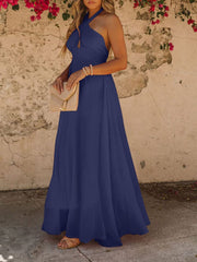 Sleeveless flowing A-line midlength dress