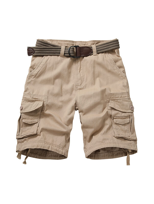 TRGPSG Cargo Shorts for Men Cotton Work Casual Shorts with Pockets（No Belt）