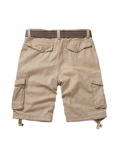 TRGPSG Cargo Shorts for Men Cotton Work Casual Shorts with Pockets（No Belt）