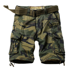 TRGPSG Men's Lightweight Multi Pocket Cotton Casual Cargo Shorts