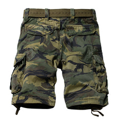 TRGPSG Men's Lightweight Multi Pocket Cotton Casual Cargo Shorts