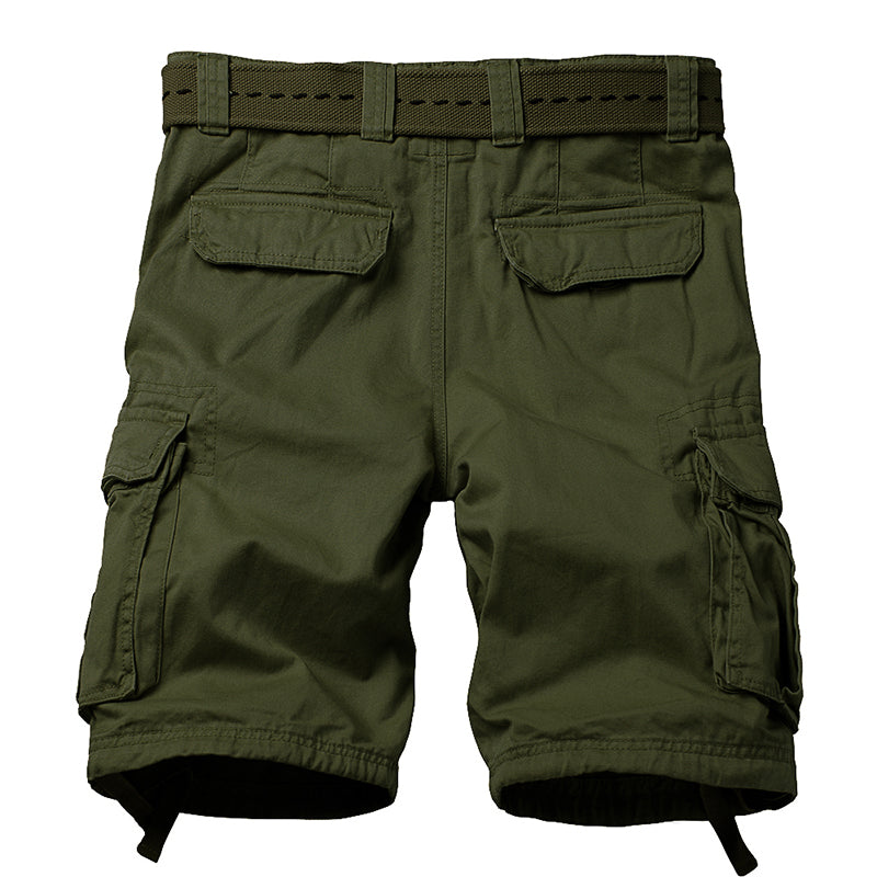 TRGPSG Men's Lightweight Multi Pocket Cotton Casual Cargo Shorts