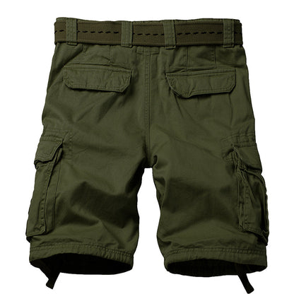 TRGPSG Men's Lightweight Multi Pocket Cotton Casual Cargo Shorts